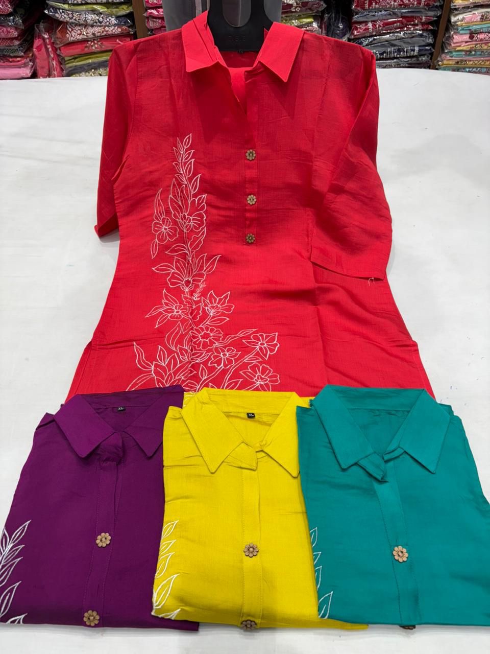 2 pc cotton dola silk cord set