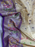 Kora silk tissue paithani banaras