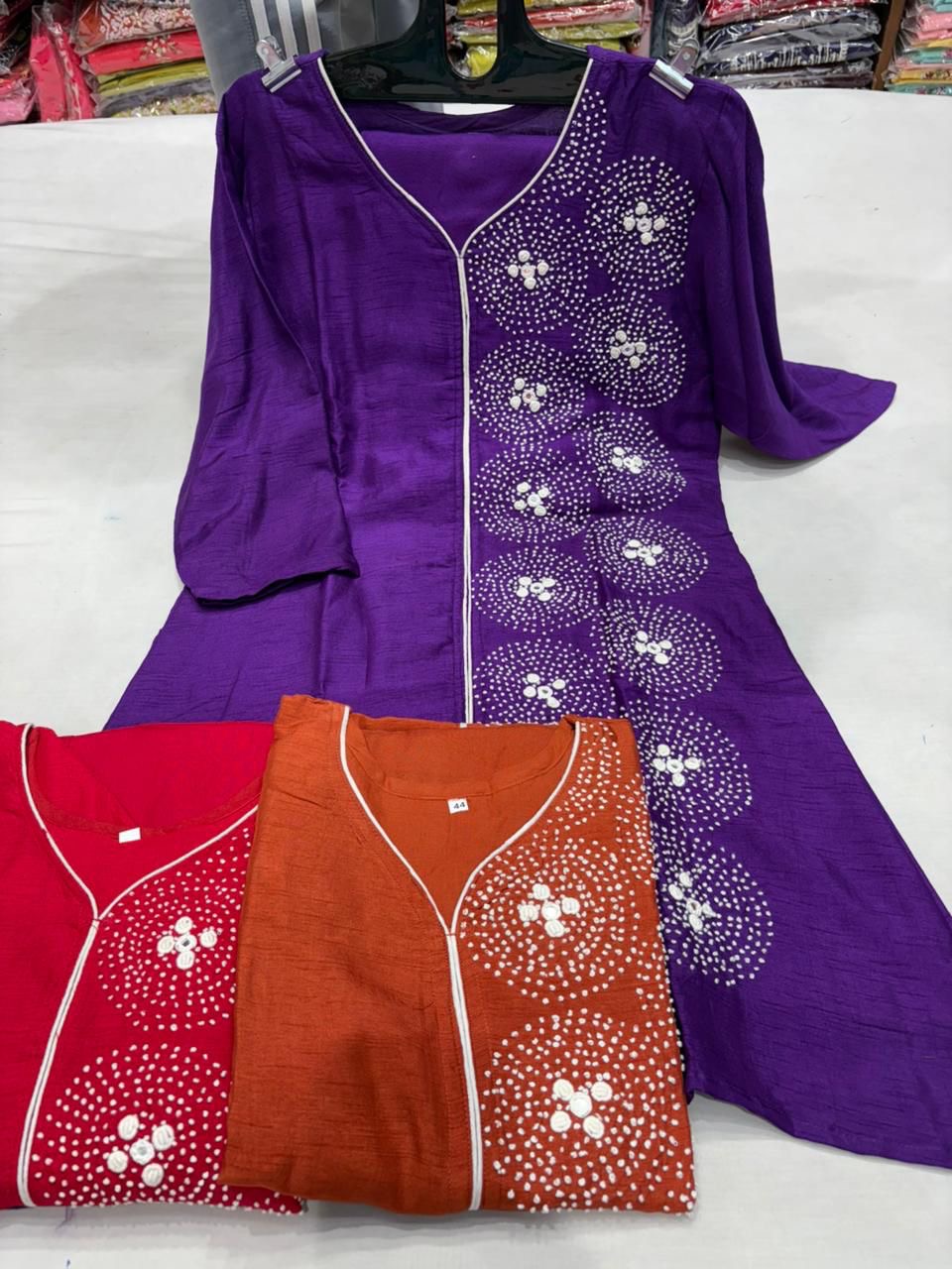 2 pc cotton dola silk cord set