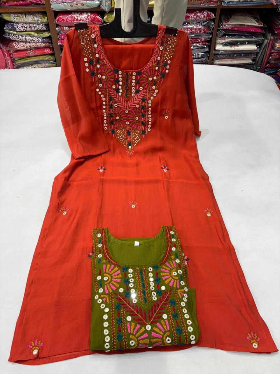Mul chanderi 2 pc set