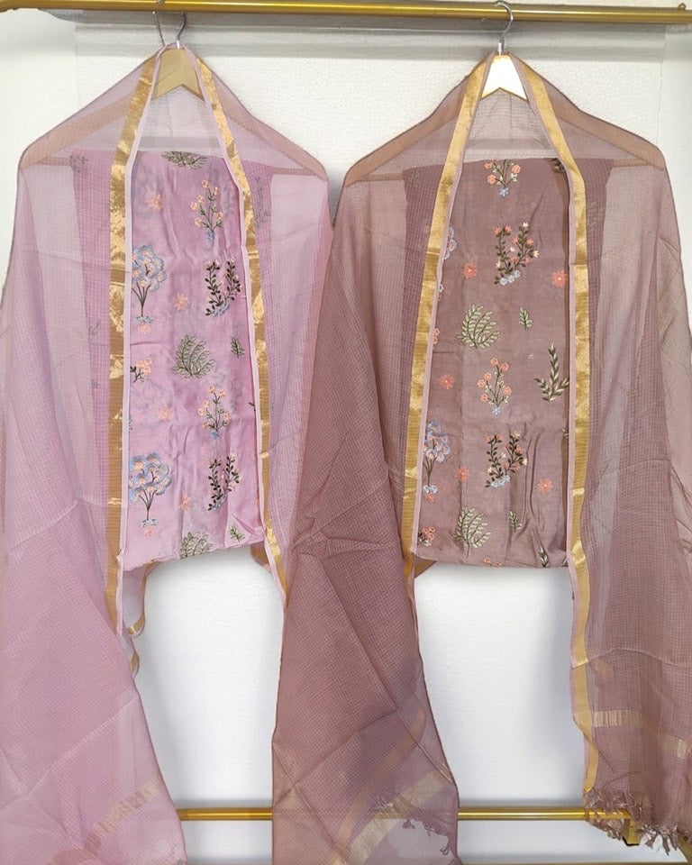 Exclusive Banarasi Unstitched Salwar kameez with Dupatta*