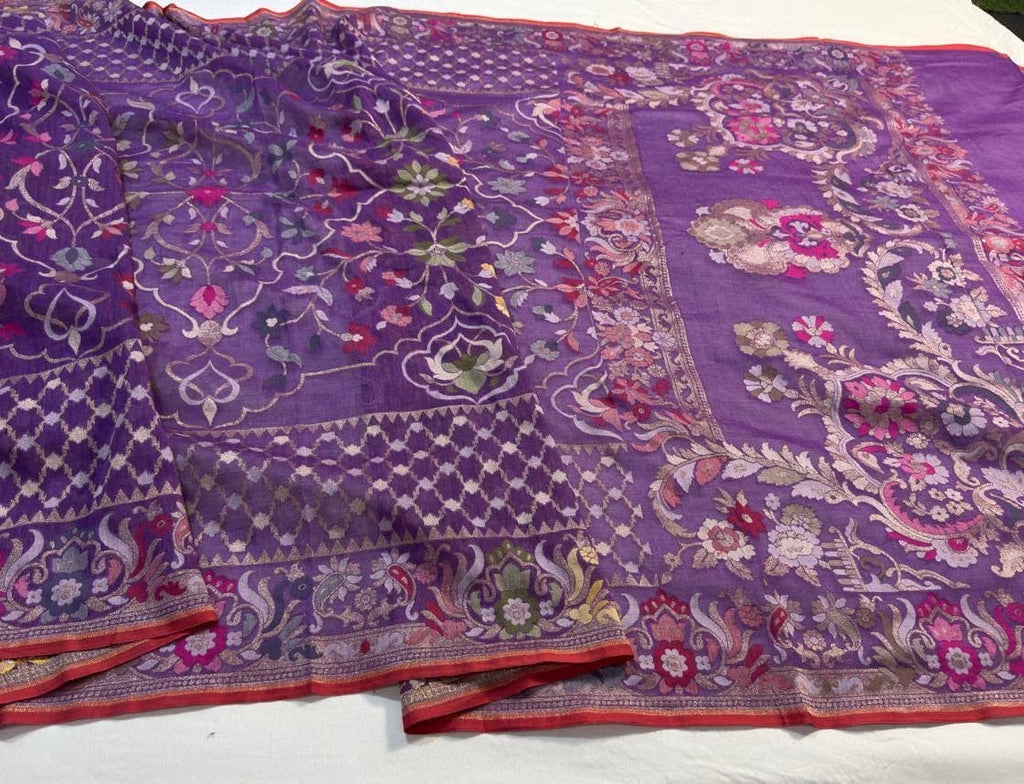 .
Cotton jamdani ek Tara Banaras ✨