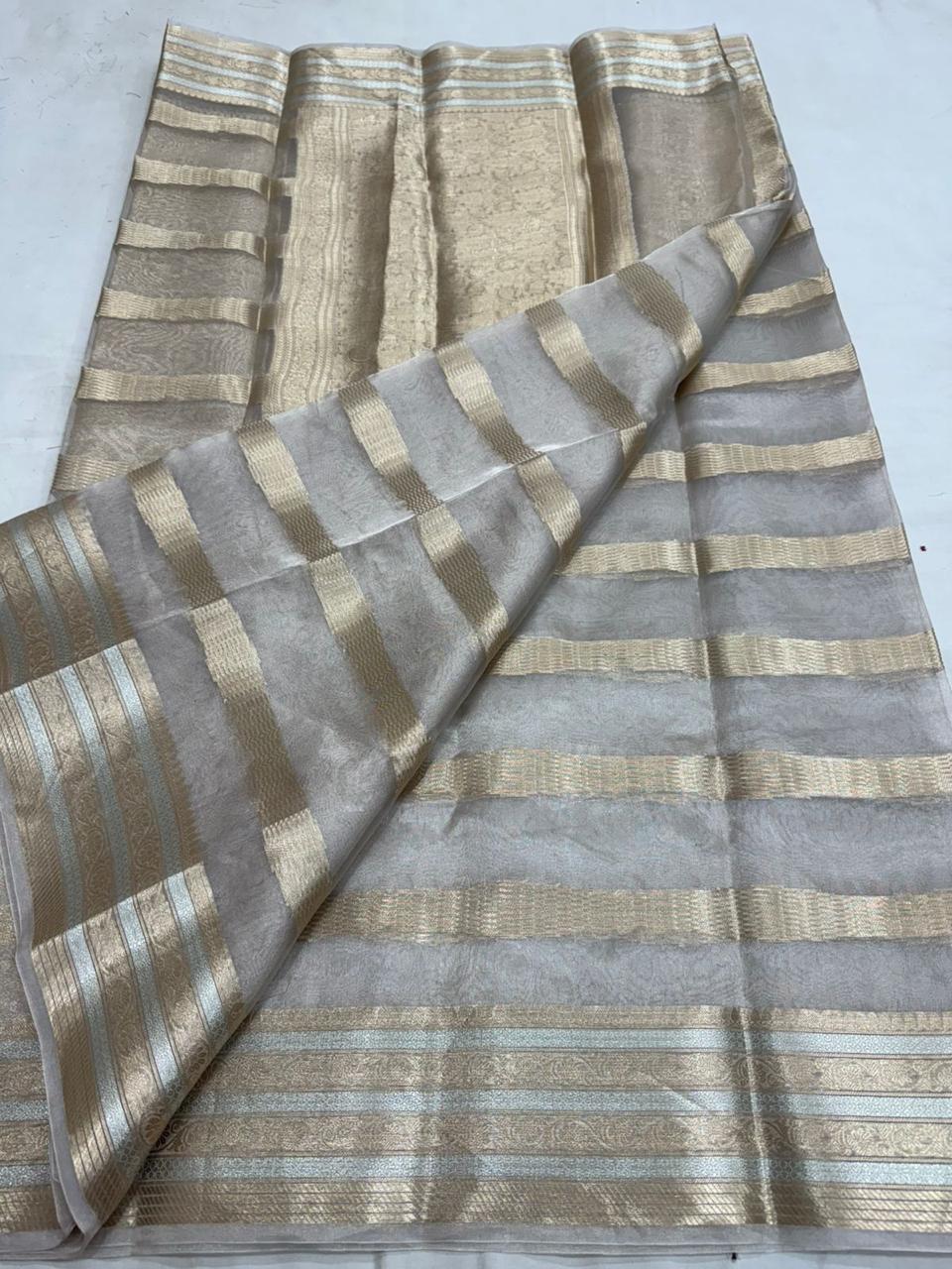 Banarasi Tissue silk saree with meenkari weaving