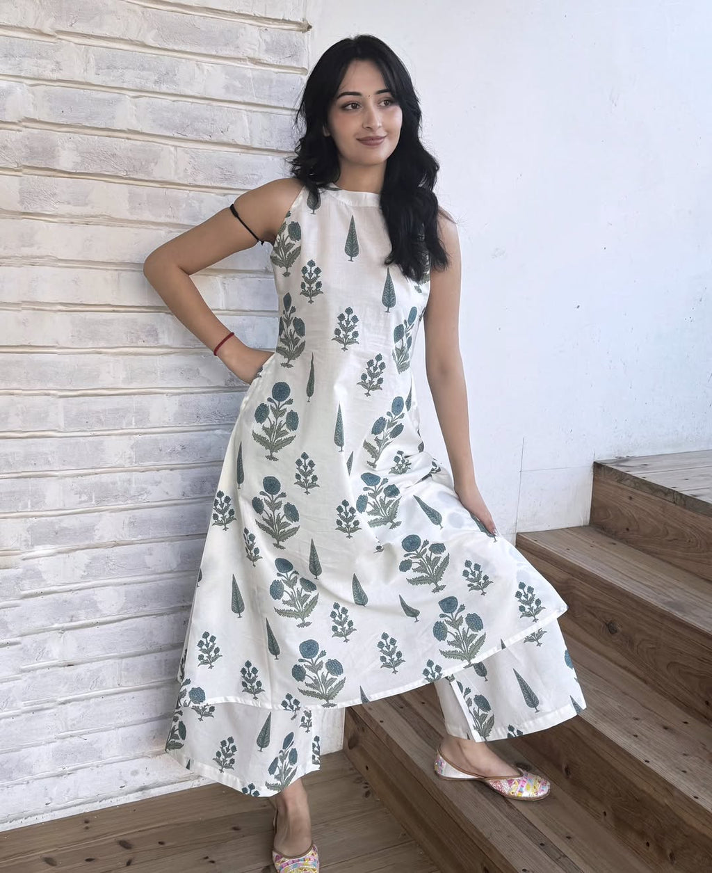 Cotton kurti palazza set