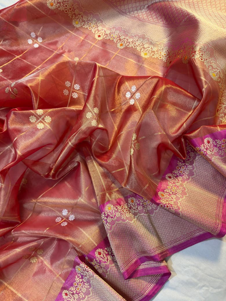 Banarasi Kora silk tissue saree