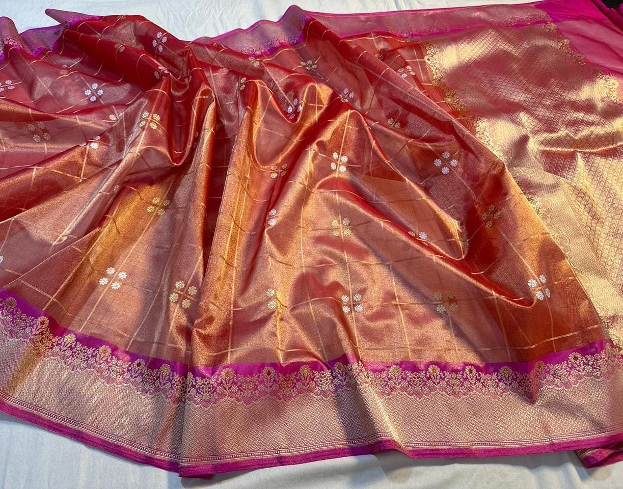 Banarasi Kora silk tissue saree