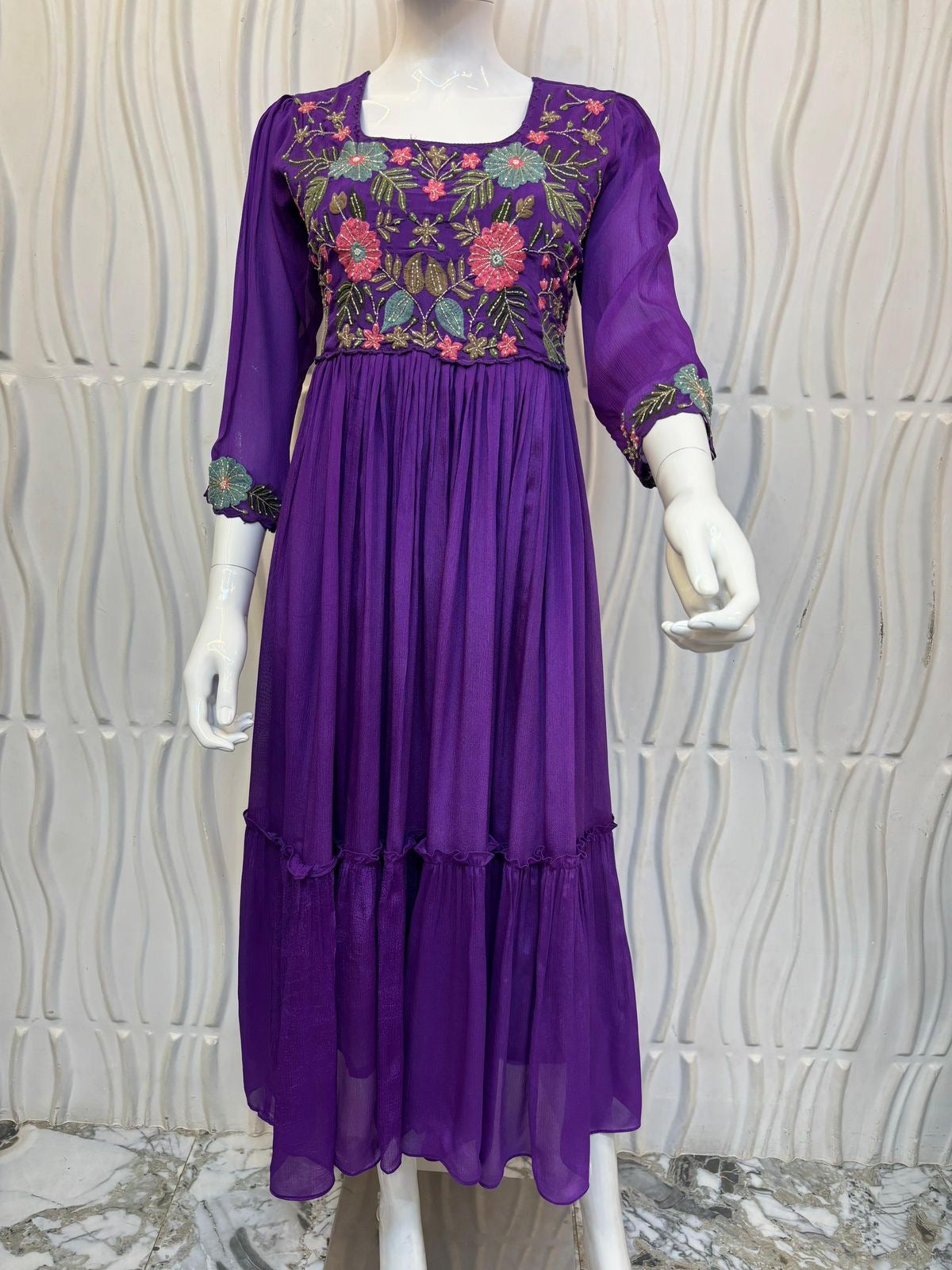 Knot work ethnic or party wear kurthi