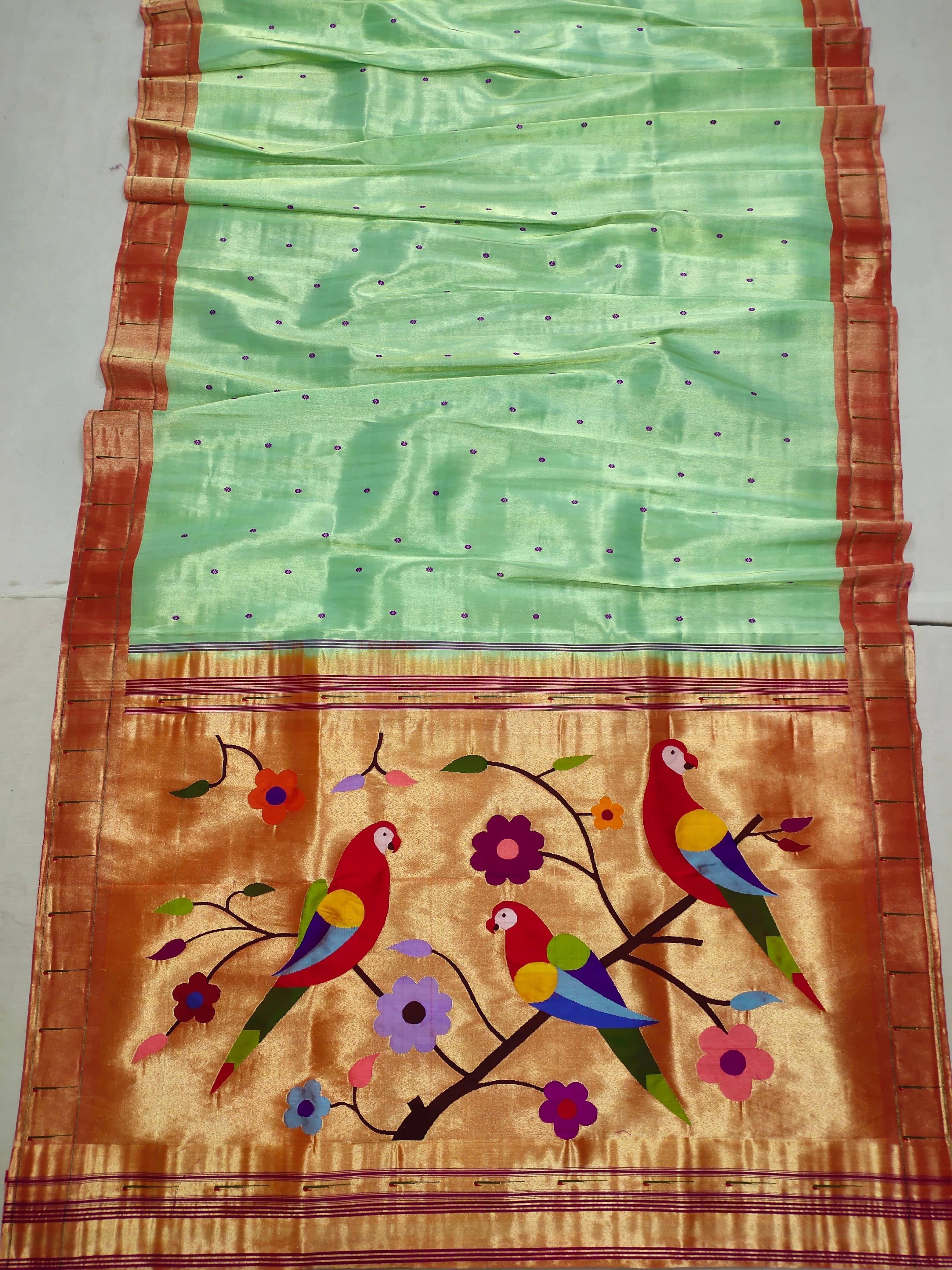 Single munia Tissue Paithani