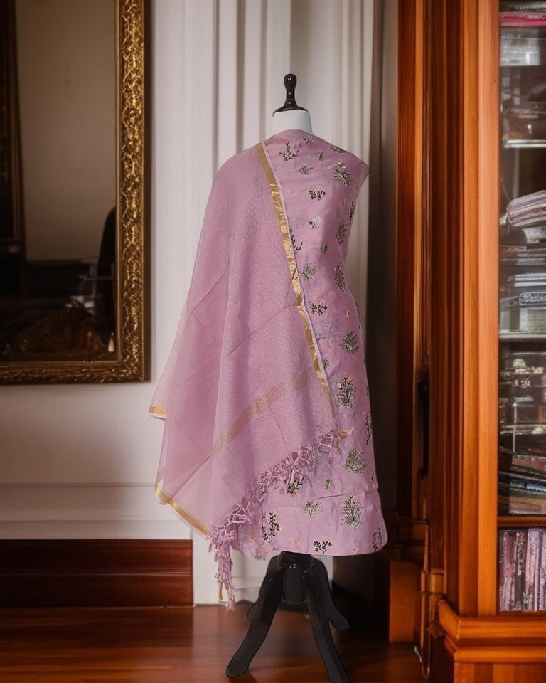 Exclusive Banarasi Unstitched Salwar kameez with Dupatta*