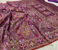 Cotton ek Tara Banaras jamdani saree.