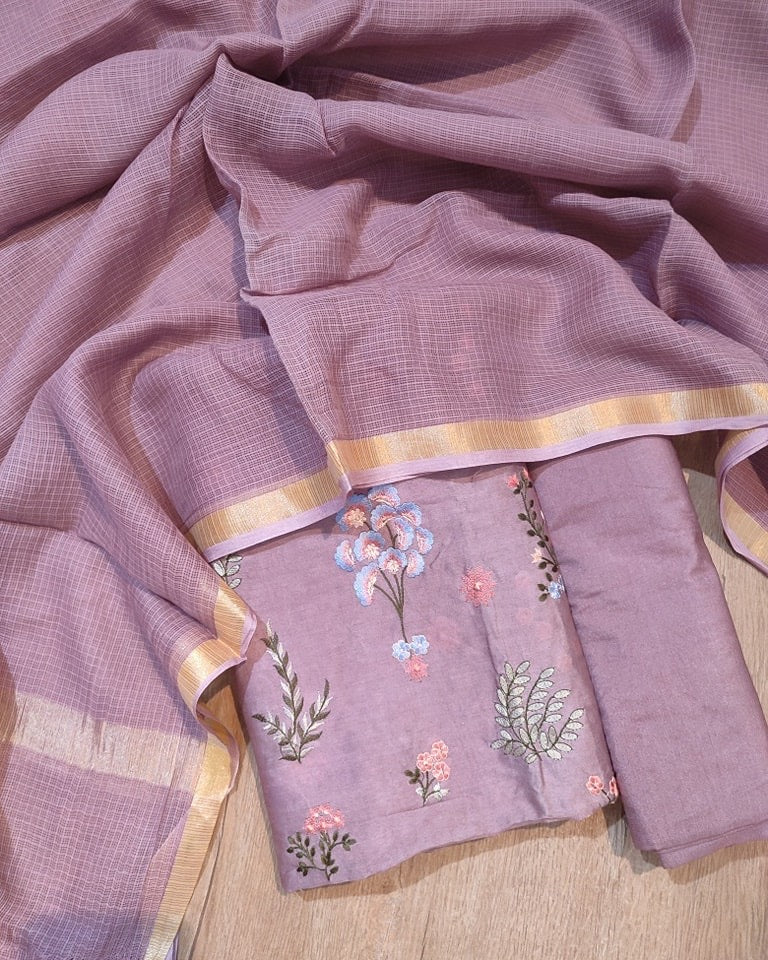 Exclusive Banarasi Unstitched Salwar kameez with Dupatta*