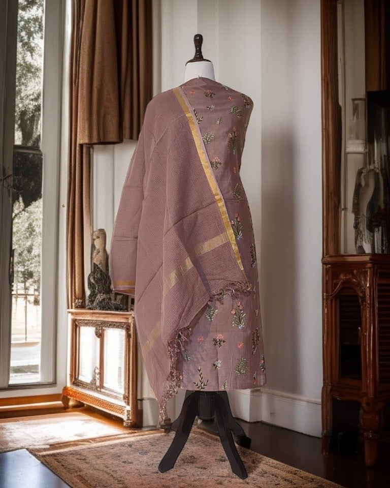 Exclusive Banarasi Unstitched Salwar kameez with Dupatta*